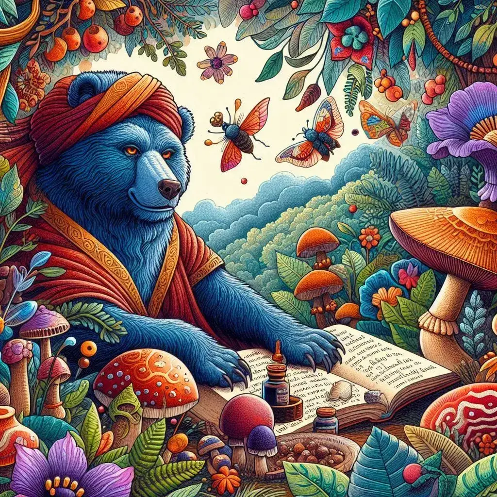 Baloo-the-Bear-surrounded-by-Restorative-Adaptogen-Filled-Forest